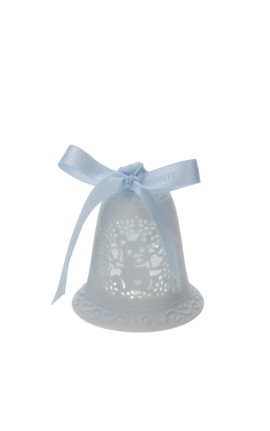 Bomboniera Battesimo Nascita Compleanno Profumatore Diffusore Campana Celeste Fiocco Con Astuccio