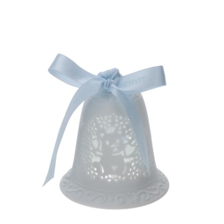 Bomboniera Battesimo Nascita Compleanno Profumatore Diffusore Campana Celeste Fiocco Con Astuccio