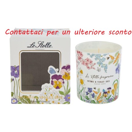 Bomboniera Matrimonio Barattolo Candela Produmata Fleur Decoro Floreale Con Box