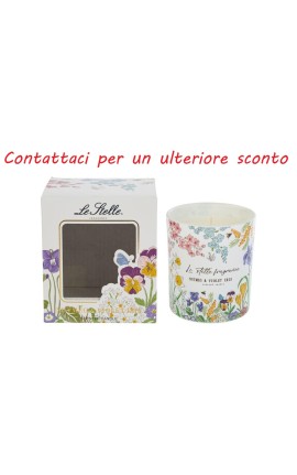 Bomboniera Matrimonio Barattolo Candela Produmata 7x8 Cm Fleur Decoro Floreale Con Box