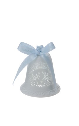 Bomboniera Battesimo Nascita Compleanno Profumatore Diffusore Campana Celeste Fiocco Con Astuccio