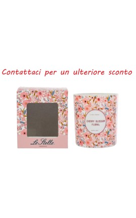 Bomboniera Matrimonio Barattolo Candela Produmata 7x8 Cm Tahiti Decoro Floreale Con Box