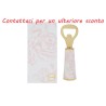 Bomboniera Matrimonio Apribottiglie Decoro Fiori Rosa Porcellana e Metallo Con Box