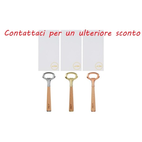 Bomboniera Matrimonio Apribottiglie Legno e Metallo 3 Assortiti Con Box