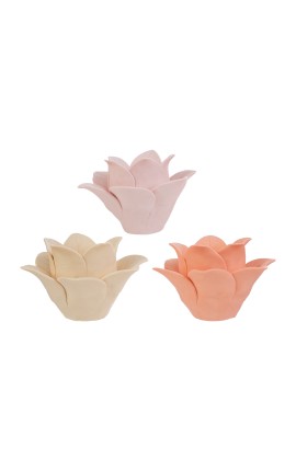 Bomboniera Matrimonio Candela Fiore 3 Colori Assortiti Con Box