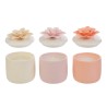 Bomboniera Matrimonio Scatola Candela Fiore 3 Colori Assortiti Con Box