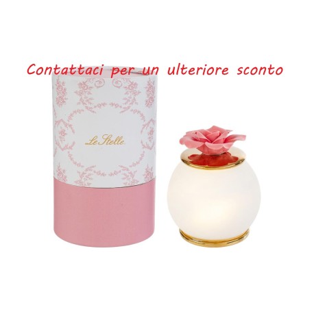 Bomboniera Matrimonio Lampada Led Fiore Porcellana Con Box