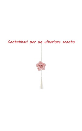 Bomboniera Matrimonio Appendino Calamita Fiore Rosa Porcellana Colore Rosa