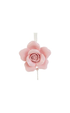 Bomboniera Matrimonio Appendino Calamita Fiore Rosa Porcellana Colore Rosa