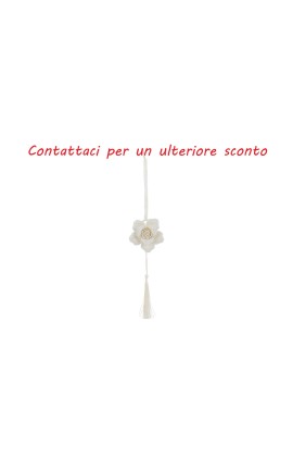 Bomboniera Matrimonio Appendino Calamita Fiore Rosa Bianca Porcellana