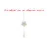 Bomboniera Matrimonio Appendino Calamita Fiore Rosa Bianca Porcellana