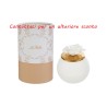 Bomboniera Matrimonio Candela  Fiore Rosa Porcellana Bianca h.9 Cm Con Box