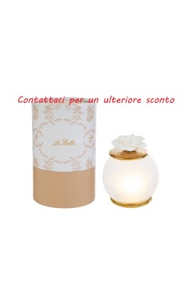 Bomboniera Matrimonio Lampada Led Fiore Rosa Porcellana Bianco Con Box