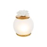 Bomboniera Matrimonio Lampada Led Fiore Rosa Porcellana Bianco Con Box