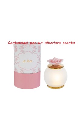Bomboniera Matrimonio Lampada Led Fiore Rosa Porcellana Rosa Con Box