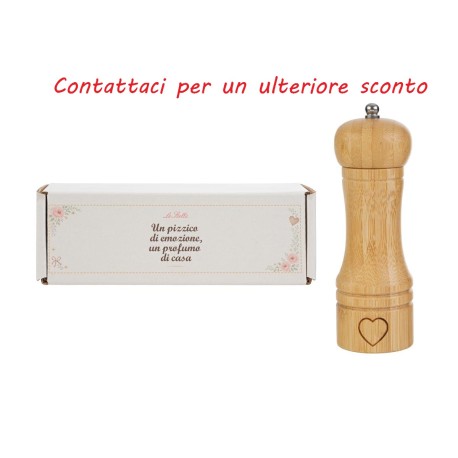 Bomboniera Matrimonio Macina Pepe Legno Con Box