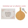 Bomboniera Matrimonio Set 2 Pz Tagliere Legno e Taglia Pizza  Con Box