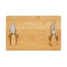 Bomboniera Matrimonio Set 3 Pz Tagliere Legno e Posate Formaggio Con Box
