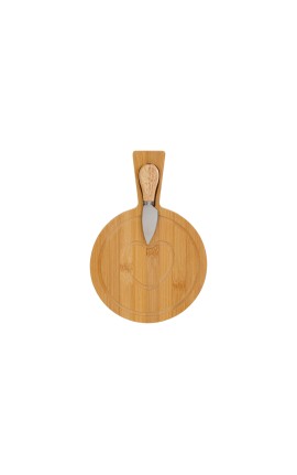 Bomboniera Matrimonio Set 2 Pz Tagliere Legno e Coltellino Formaggio Con Box