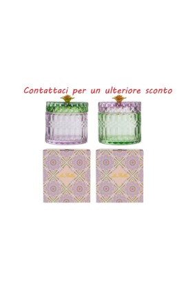 Bomboniera Matrimonio Compleanno Scatola Vetro Colorato 2 Assortiti Con Box