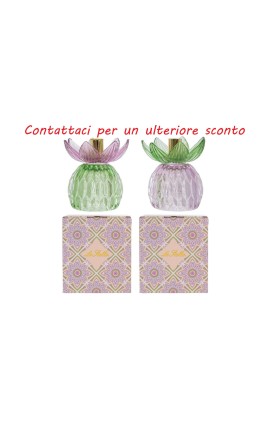 Bomboniera Matrimonio Compleanno Portacandela Vetro Colorato 2 Assortiti Con Box
