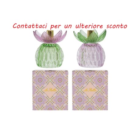 Bomboniera Matrimonio Compleanno Portacandela Vetro Colorato 2 Assortiti Con Box