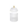 Bomboniera Matrimonio Compleanno Scatola Vetro Portaconfetti Trasparente e Oro h.15,5 Cm Con Box