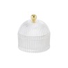 Bomboniera Matrimonio Compleanno Scatola Vetro Portaconfetti Trasparente e Oro h.11 Cm Con Box
