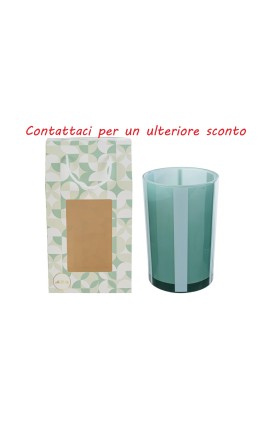 Bomboniera Matrimonio Vaso Vetro Verde Tondo Con Shopper
