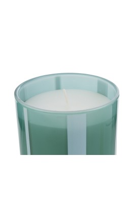Bomboniera Matrimonio Candela Vetro Verde h.8 Cm Con Shopper