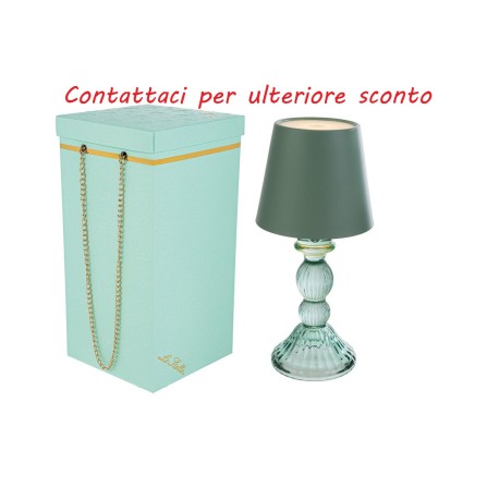 Bomboniera Matrimonio Lampada Dream Vetro Menta Con Box