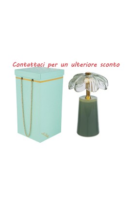 Bomboniera Matrimonio Lampada Vetro Fiore  Menta Con Box
