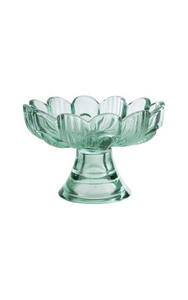 Bomboniera Matrimonio Alzatina Vetro Fiore  Menta Con Box