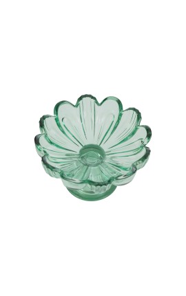 Bomboniera Matrimonio Alzatina Vetro Fiore  Menta Con Box