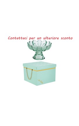 Bomboniera Matrimonio Alzatina Vetro Fiore  Menta Con Box