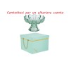 Bomboniera Matrimonio Alzatina Vetro Fiore  Menta Con Box