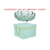Bomboniera Matrimonio Alzatina Vetro Fiore  Menta Con Box