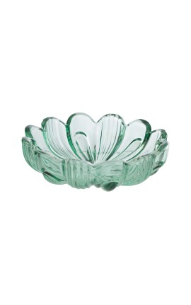 Bomboniera Matrimonio Alzatina Vetro Fiore  Menta Con Box