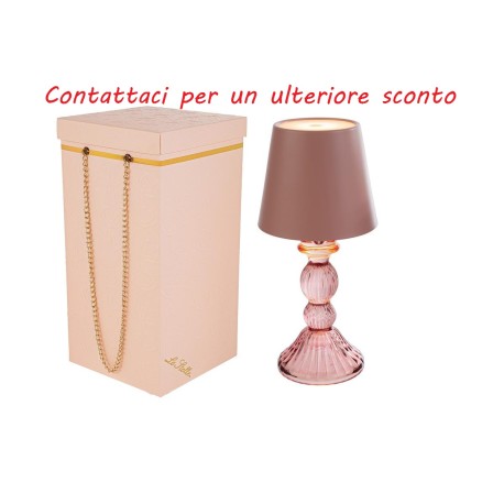 Bomboniera Matrimonio Lampada Dream Vetro Ciliegia Con Box Rosa