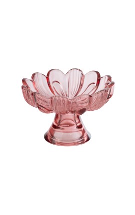 Bomboniera Matrimonio Alzatina Vetro Fiore Ciliegia Con Box Rosa