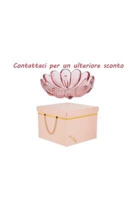 Bomboniera Matrimonio Coppetta Ciotolina Vetro Fiore Ciliegia Con Box Rosa