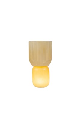 Bomboniera Matrimonio Lampada Vetro Vaso Beige Con Box Rose