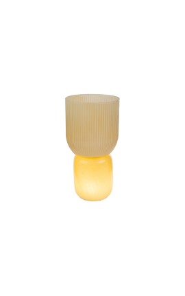 Bomboniera Matrimonio Lampada Vetro Vaso Beige Con Box Rose