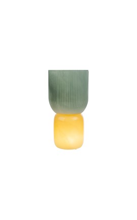 Bomboniera Matrimonio Lampada Vetro Vaso Verde Con Box Rose