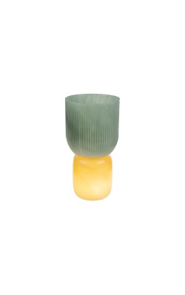 Bomboniera Matrimonio Lampada Vetro Vaso Verde Con Box Rose