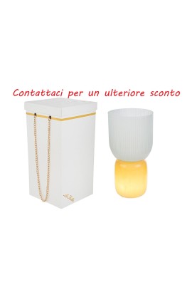 Bomboniera Matrimonio Lampada Vetro Vaso Bianco Con Box Rose