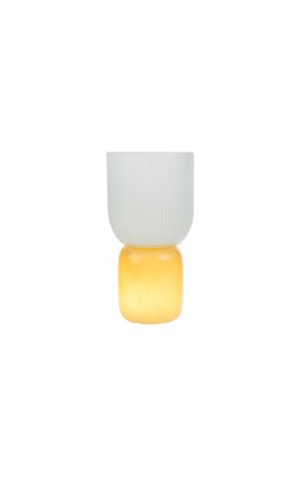 Bomboniera Matrimonio Lampada Vetro Vaso Bianco Con Box Rose