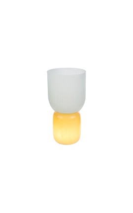 Bomboniera Matrimonio Lampada Vetro Vaso Bianco Con Box Rose