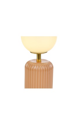 Bomboniera Matrimonio Lampada Vetro Beige Con Box Rose