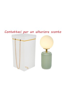 Bomboniera Matrimonio Lampada Vetro Verde Con Box Rose
